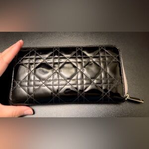 Dior Black Cannage Patent Authentic-OLD